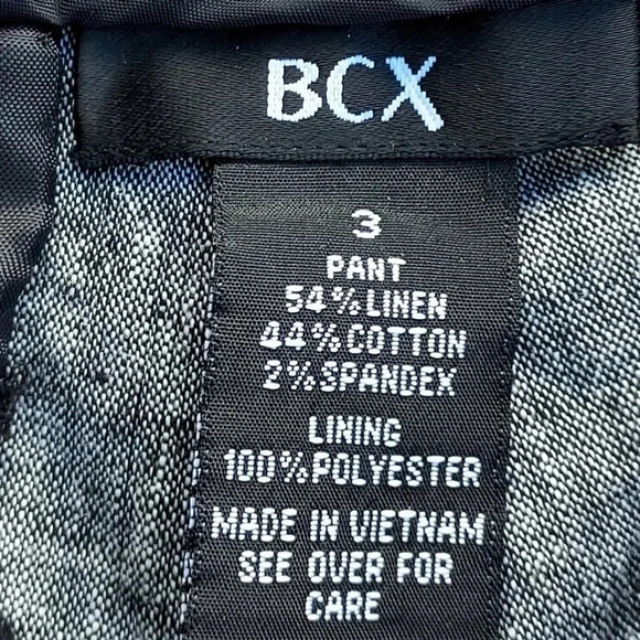 NWT BCX Shorts with Belt and Button Detail on Legs Linen and Cotton Blend Grey 3 - Picture 8 of 14